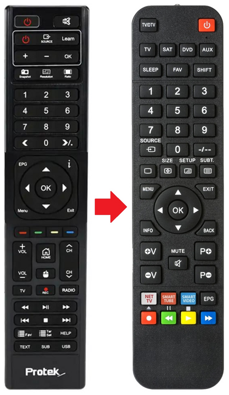 X1-4K PROTEK afstandsbediening - productfoto