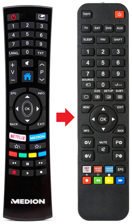 X14020 MEDION afstandsbediening - productfoto