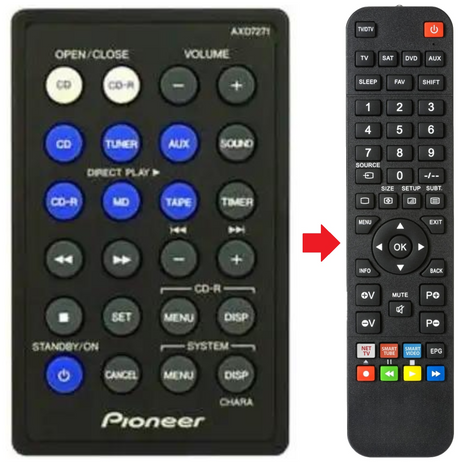 XC-F10 PIONEER afstandsbediening - productfoto