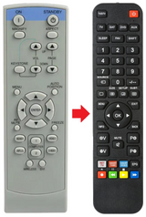 XD221U MITSUBISHI afstandsbediening - productfoto