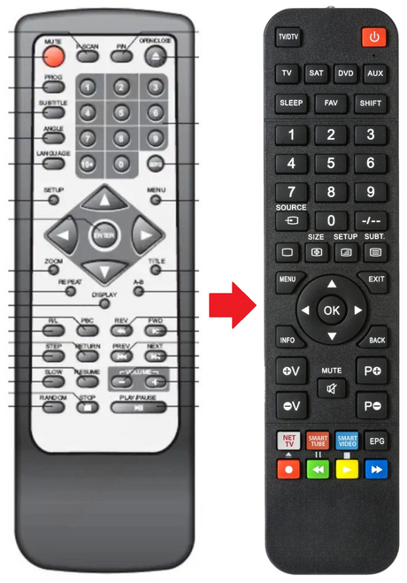 XDV-910 HITEKER afstandsbediening - productfoto