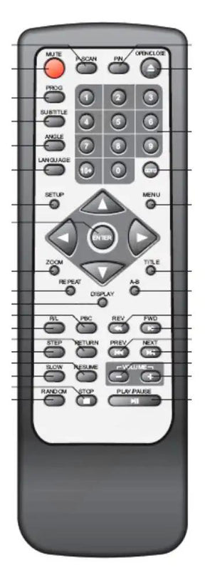 XDV-910 HITEKER afstandsbediening