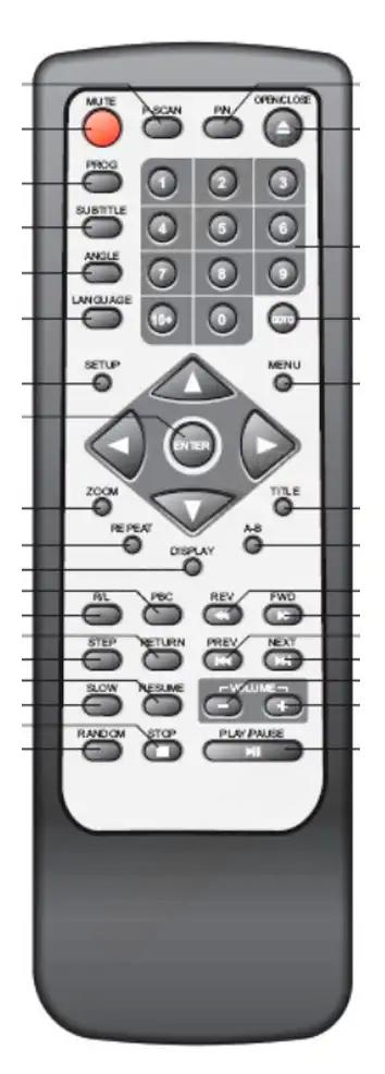 XDV-910 HITEKER afstandsbediening
