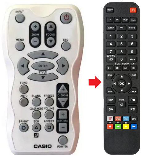 XJ-A130 CASIO afstandsbediening - productfoto