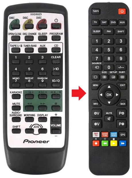 XR-A4800 PIONEER afstandsbediening - productfoto