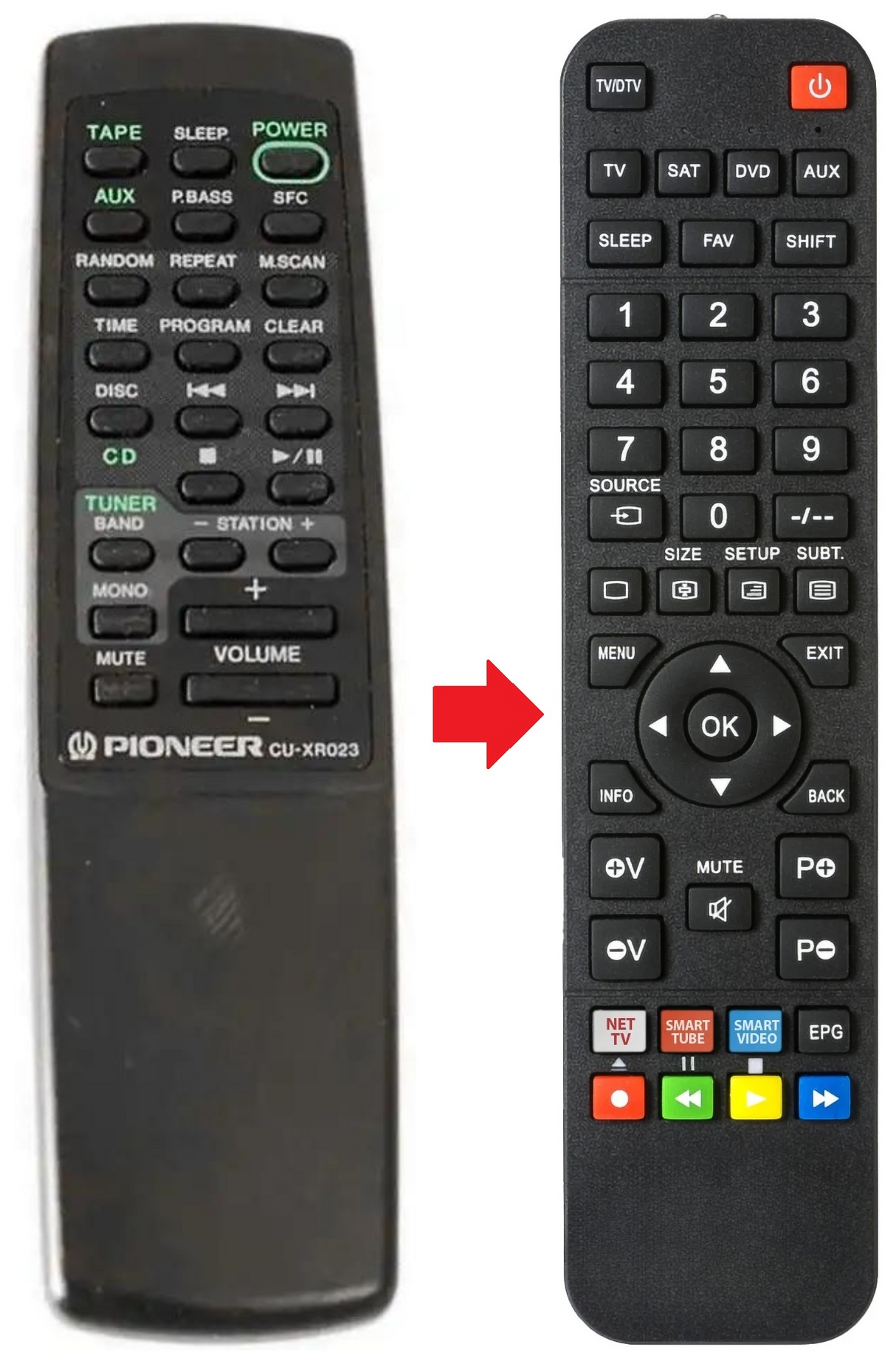 XR-P60C PIONEER afstandsbediening - productfoto