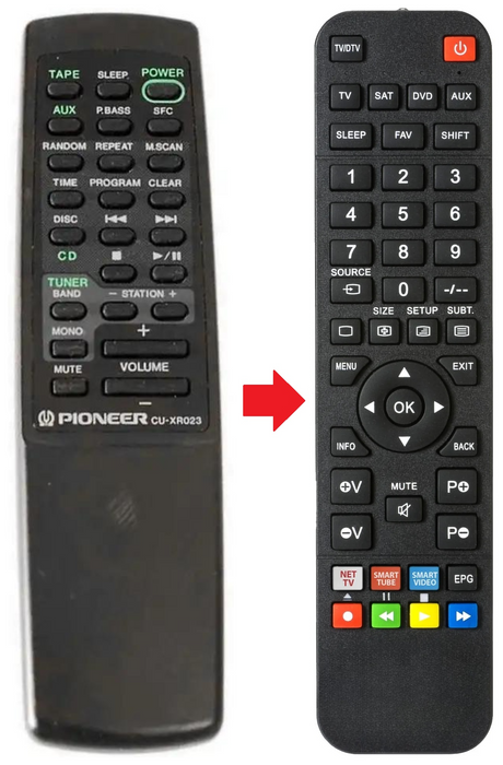 XR-P60C PIONEER afstandsbediening - productfoto