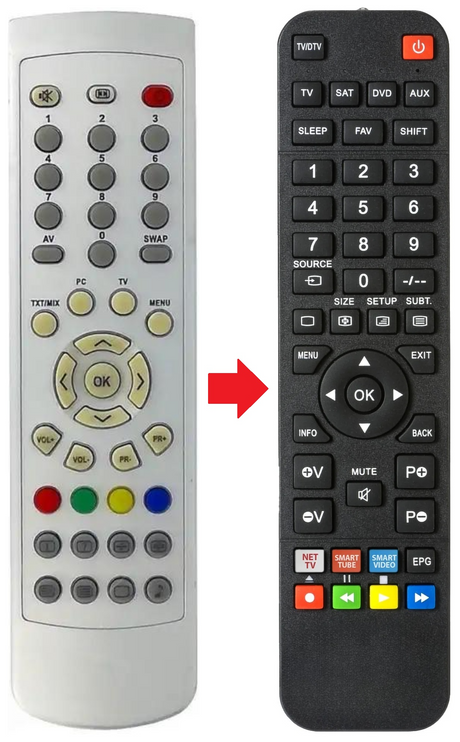 XTV-2053 IRRADIO afstandsbediening - productfoto
