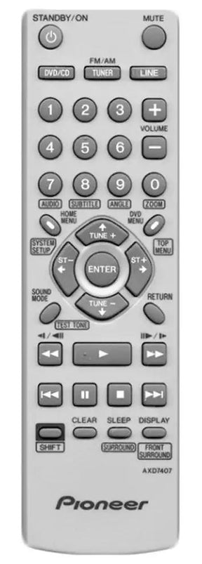 XV-DV232 PIONEER afstandsbediening