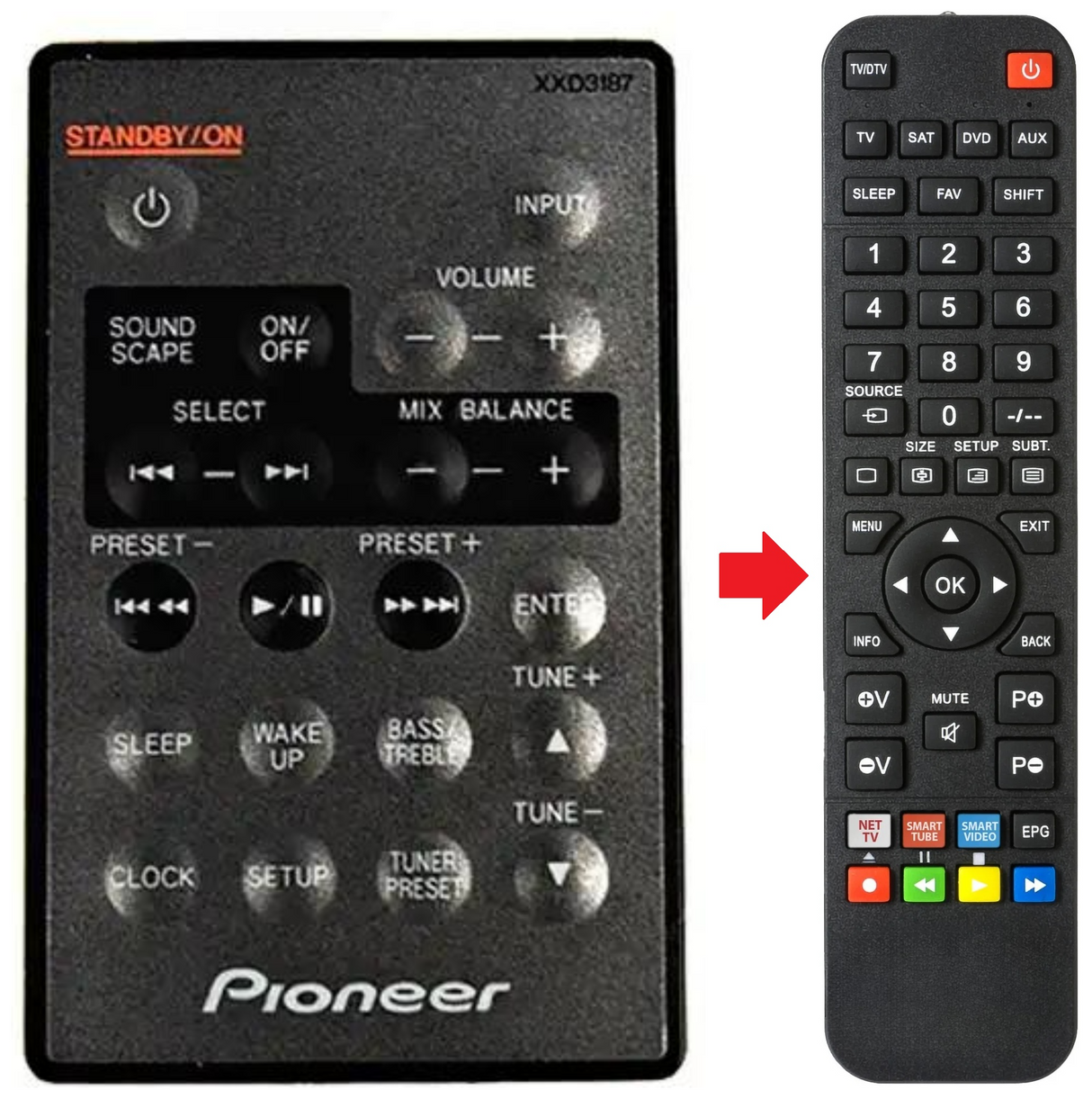 XXD3187 PIONEER afstandsbediening - productfoto