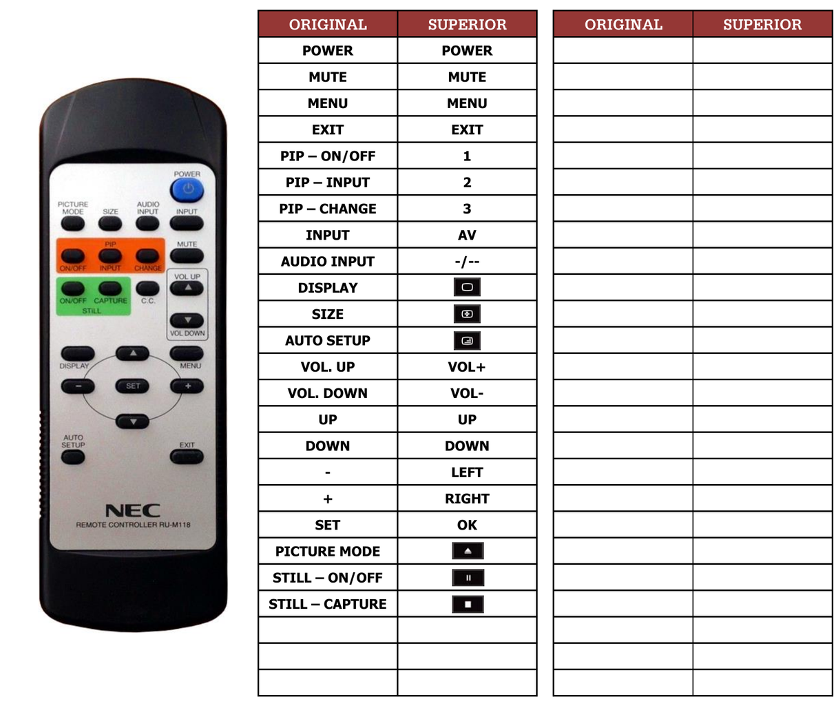 Superior key assignment PDF MULTISYNC-V421