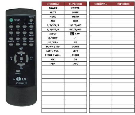 Superior key assignment PDF 6710V00017E