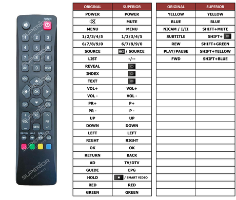 Superior key assignment PDF 24MTD1000Z