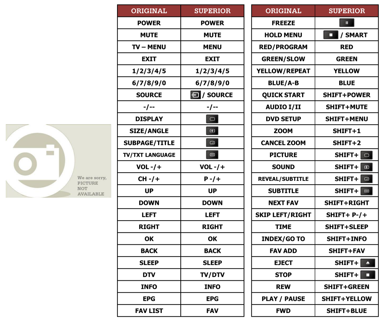 Superior key assignment PDF DM23XTB-FHD-H2